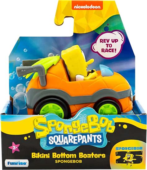 Spongebob Squarepants 25th Anniversary Bikini Bottom Boaters Spongebob Vehicle Jakks Pacific