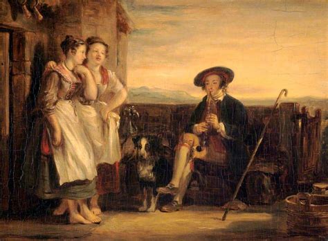 A Scene From Ramsays The Gentle Shepherd Painting David Wilkie Oil