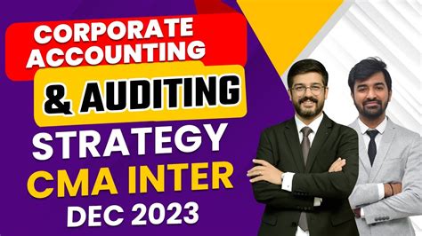 Corporate Accounting Auditing Strategy CMA Inter June 24 C