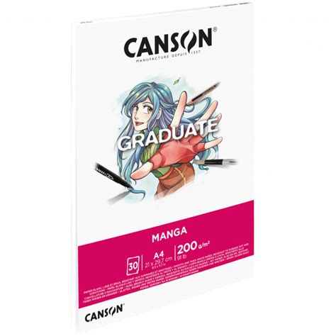 CARTA DISEGNO GRADUATE MANGA 200 GR BLOCCO 30 FOGLI CANSON CARTAMEA