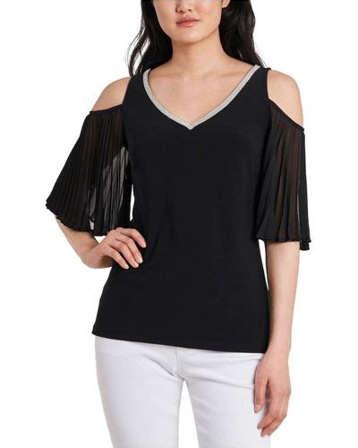 Black Msk Tops For Women Lyst