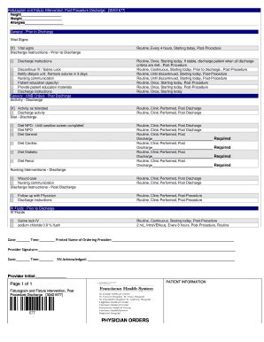 Fillable Online Fistulagram And Fistula Intervention Post Procedure