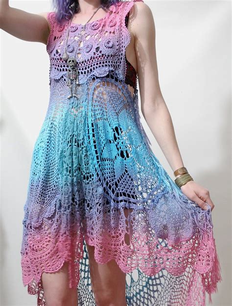 Crochet Ombre Dress Crochet Lace Dress Crochet Dress Crochet Clothes