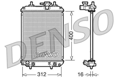 Engine radiator DENSO Aluminium DRM50050 for Daihatsu Sirion m3 AUTODOC