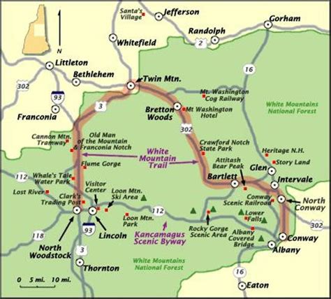 White Mountains Map Photo