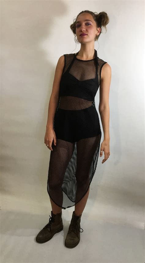 Mesh Dress And Bikini Set Etsy Singapore