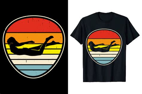 Vintage Swimmer Swimming T Shirt Design Graphic By Tee Expert