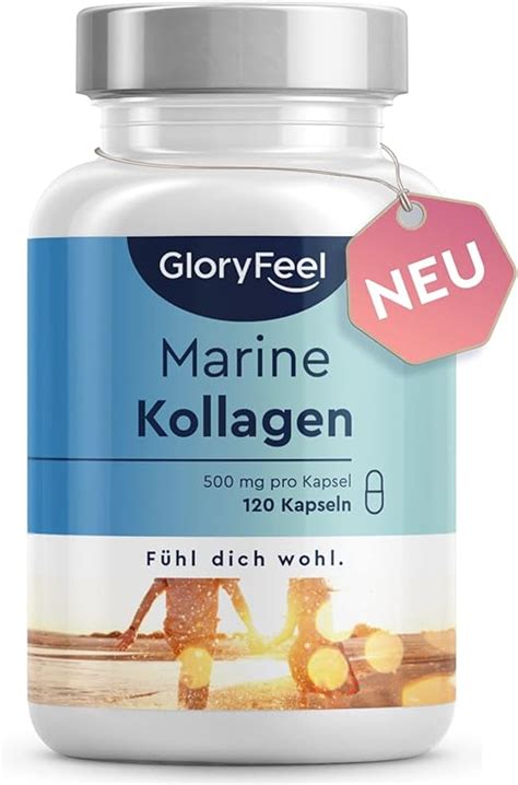 Marine Kollagen Kapseln Hochdosiert 1500mg Reines Meereskollagen Typ