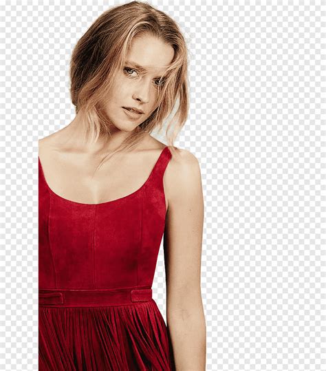 Teresa Palmer Mujer En Vestido Rojo Sin Mangas Con Cuello Redondo Png