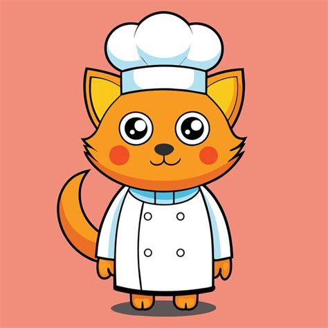 Premium Vector Cute Chef Cat Cute Antropomorphic Vector EPS