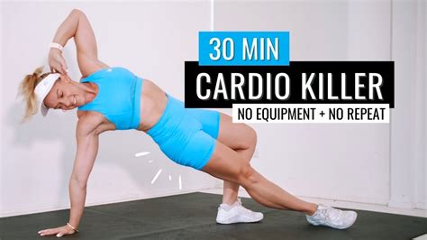 Min Cardio Killer Hiit No Equipment No Repeat Home Workout Youtube