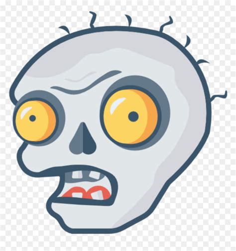 ⚪😵⚪ #ftestickers #halloween #zombie #zombieface #scary - Zombie, HD Png Download - vhv