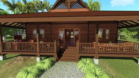 Tropical House Designs Teak Bali Rain Forest Retreat D Walk