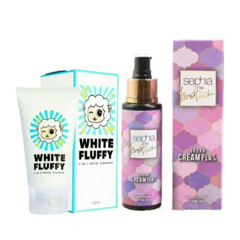 Combo White Fluffy Sephia Argan Cream Plus By Janna Nick Shopee