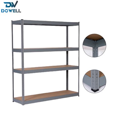 Slot Boltless Shelf Units Metal Heavy Duty Storage Racks Garage