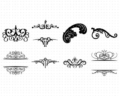 flourishes decorative borders svg bundle By CrafterOks | TheHungryJPEG