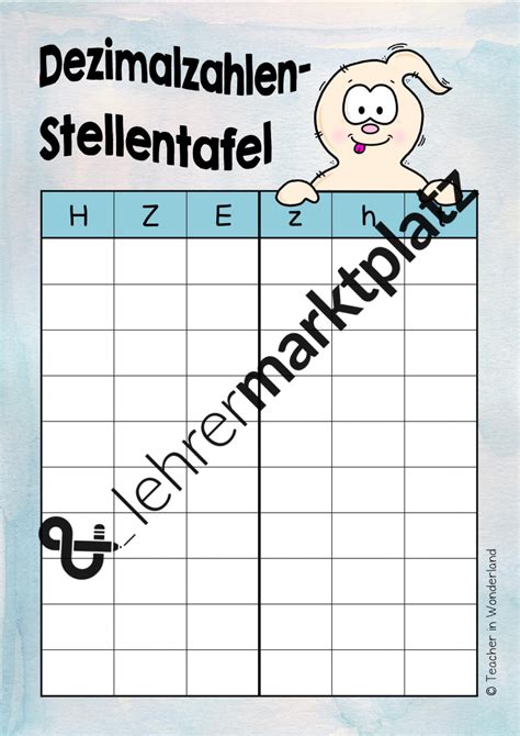 Dezimalzahlen Arbeitsbl Tter Zum Ausdrucken Klasse