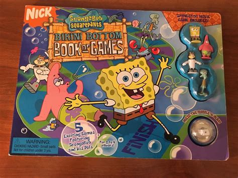 Spongebob Squarepants Bikini Bottom Book Of Games Mini Figure Tokens Rare