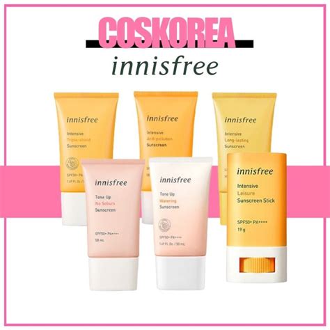 Innisfree Suncream 6 Options Intensive Long Lasting Intensive