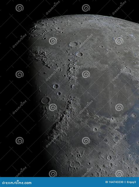 Moon surface close up stock photo. Image of moon, mountain - 164743230