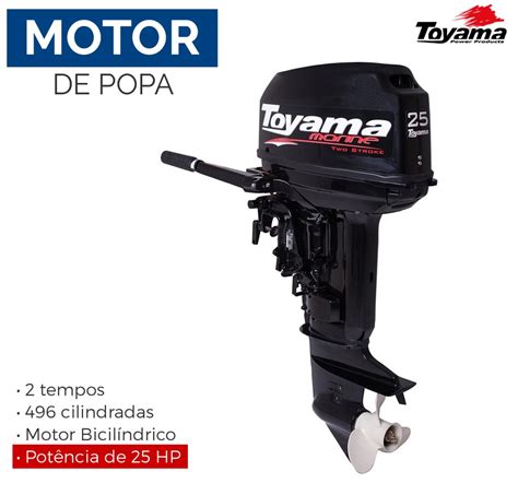 Motor Popa 25hp Barco Marcha 496cc Jet Rabeta Toyama Tm25ts R 13 050