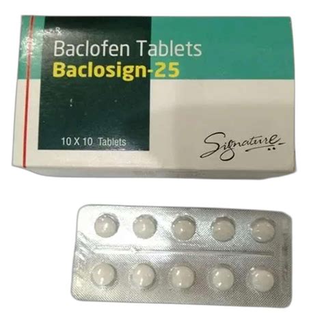 Baclofen Mg Packaging Size X Treatment Muscle Relaxation