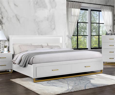 Taxido Storage Bed With Led Lights