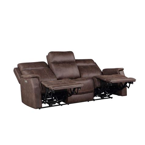 Steve Silver Valencia Dual Power Reclining Sofa Walnut VA950SW