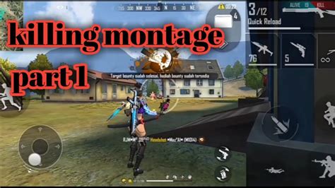 FREE FIRE BEST KILLING MONTAGE GARENA FREEFIRE YouTube