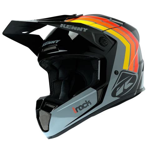 Casco De Motocross Kenny Track Victory Black Grey Orange