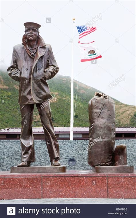 Lone Sailor Statue At The Golden Gate Bridge San Francisco Usa Stock
