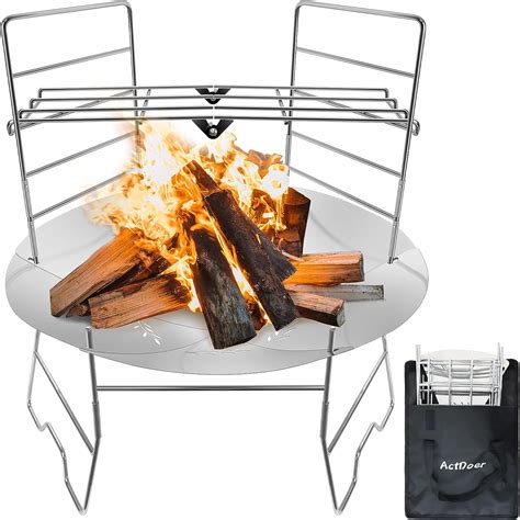 Amazon.com : ActDoer Camping Fire Pit 17 inch - 304 Stainless Steel ...