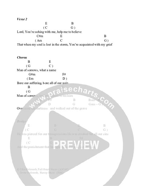 Man Of Sorrows Chords Pdf Ellie Holcomb Praisecharts Hot Sex Picture