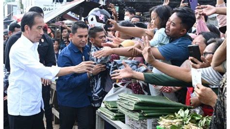 Blusukan Di Pasar Baru Karawang Jokowi Harga Baik TribunNews