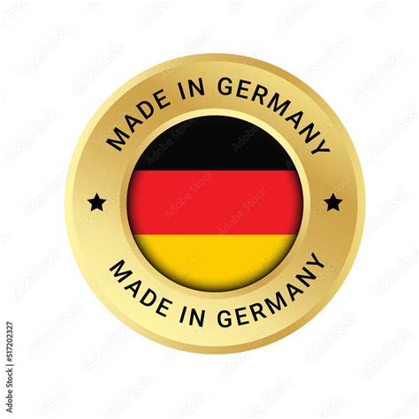 Made in Germany vector logo. Germany flags logo design. Stock Vector | Adobe Stock