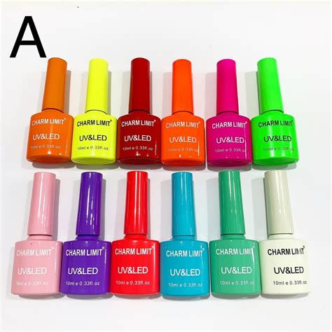 Caja 12 Esmaltes Semipermanentes Gel Color Uv Led Charm Limit