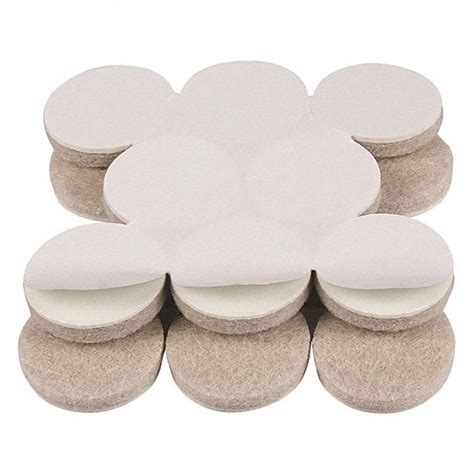 Felt, Round, Furniture Pads - 10J989|10J989 - Grainger