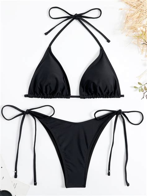 Sexy Triangle Bikinis Halter Brazilian Bikini Women Swimwear