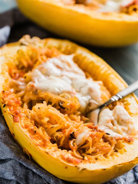 Spaghetti Squash With Marinara Sauce Dad With A Pan