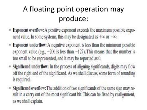 Floating point arithmetic operations (1)