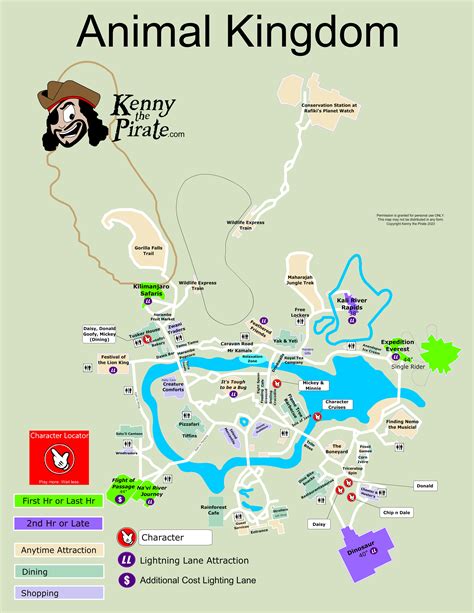 Printable Animal Kingdom Map