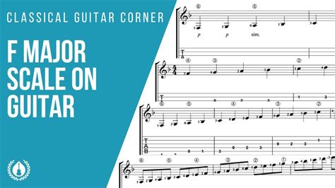 F Major Scale Guitar Guide With TAB