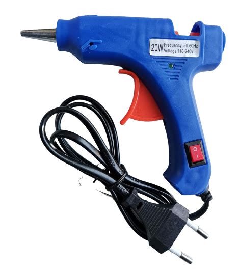 Alat Lem Tembak Pistol Lem Tembak 20Watt Hot Melt Glue Gun Dengan Saklar On Off Kecil Lazada