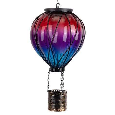 Pearlstar Solar Hot Air Balloon Lantern Waterproof Solar Lantern With Flickering Flame For