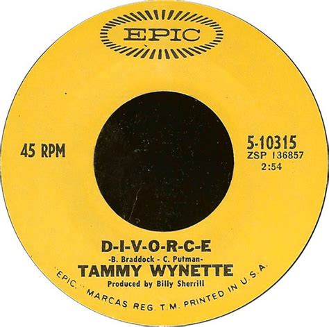 Tammy Wynette D I V O R C E 1968 Vinyl Discogs