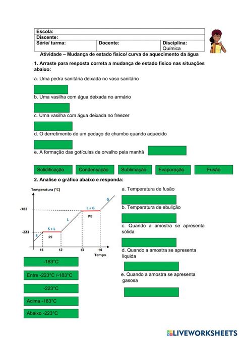 Questões Sobre Mudanças De Estado Físico 6 Ano - Questões Sobre Mudanças De Estado Físico 6 Ano - BINKEDU
