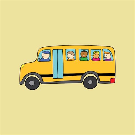 School Bus Drawing For Kids