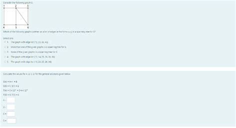 Solved Consider the following graph G. 1 IN 4 5 6 Which of | Chegg.com 