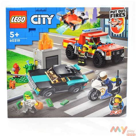 Конструктор LEGO City Пожарная спасательная служба и полицейское ...