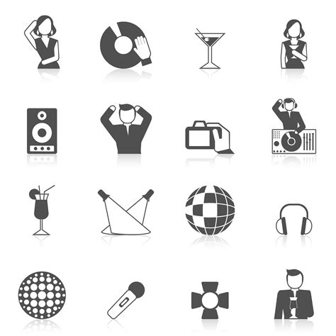 Nightclub Icon Set 444073 Vector Art At Vecteezy